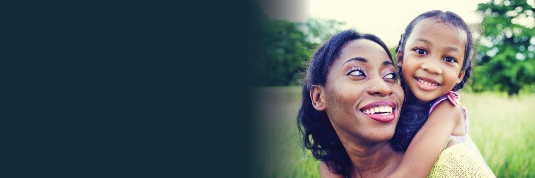 Mother and daughter playing in Washington Park near Springfield IL