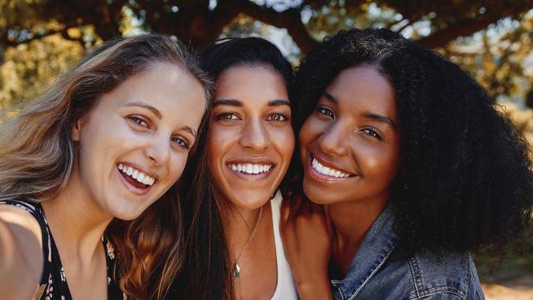 women with veneers